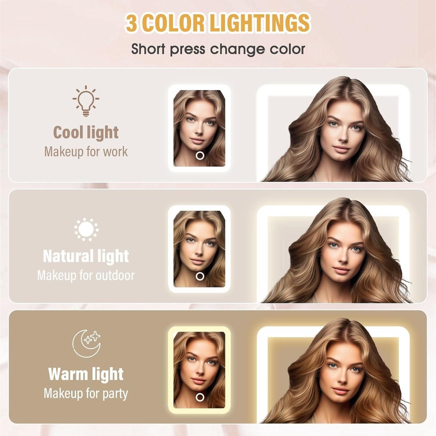 Makeup & Jewelry Box with LED Mirror