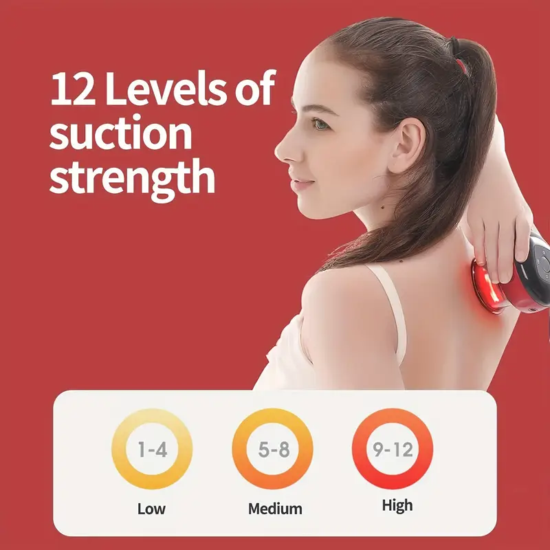 Acupression Vacuum Red Light Cups Therapy Massager