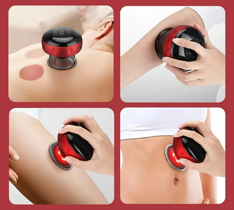 Acupression Vacuum Red Light Cups Therapy Massager
