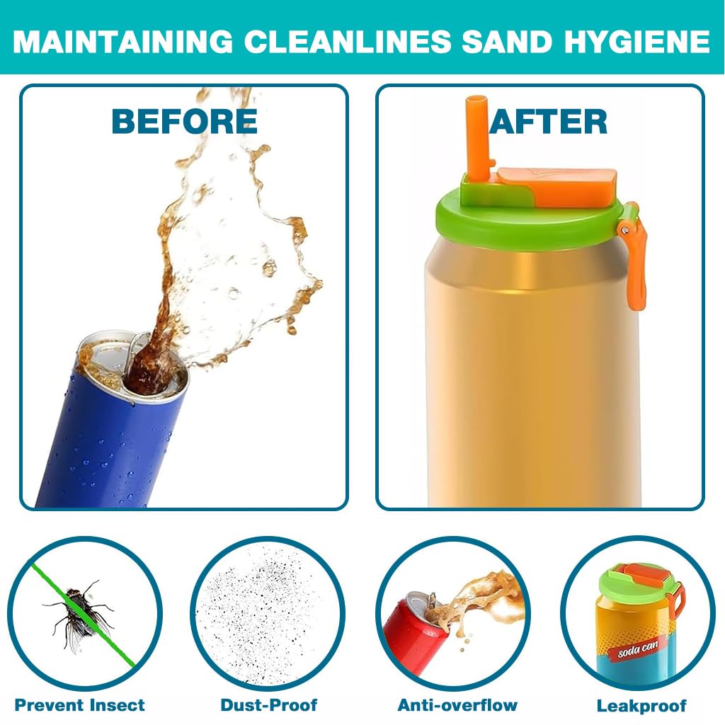 SnapLid - Spill Proof Reusable Lid for Cans (Buy One Get One Free)