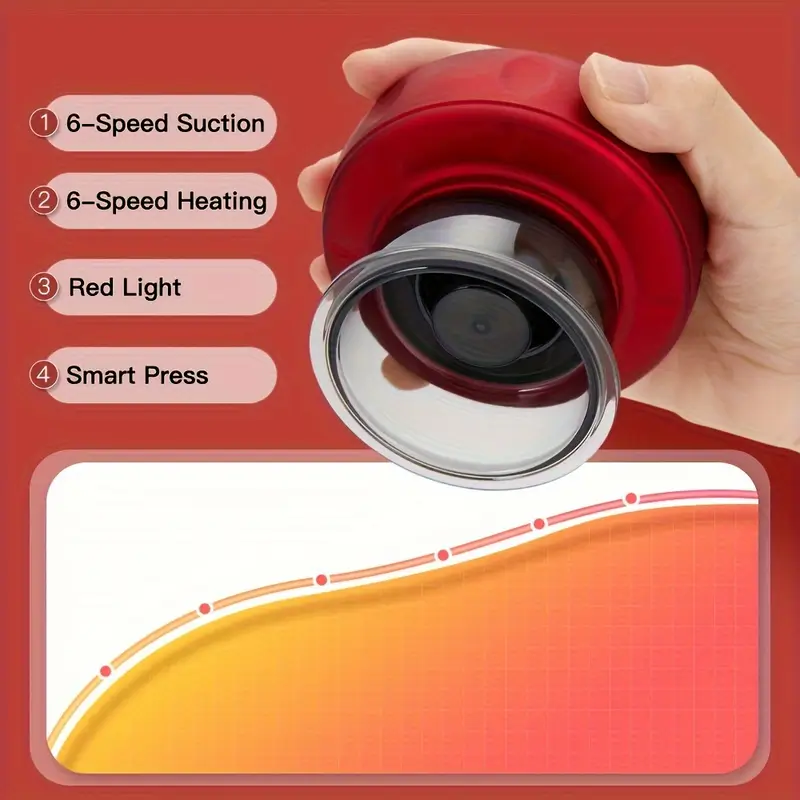 Acupression Vacuum Red Light Cups Therapy Massager